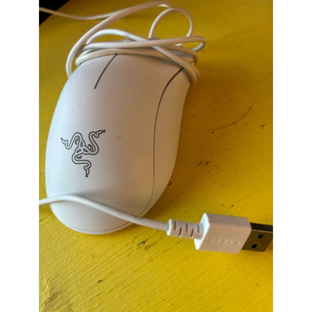 Razer DeathAdder Essential Gaming Mouse Mercury White 6400 DPI RZ01-0385